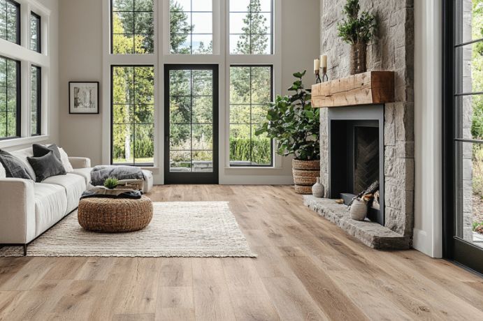 How do professionals clean luxury vinyl floors?