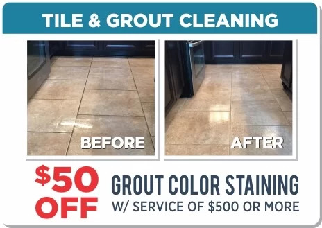 $50 OFF Grout Color Staining Coupon