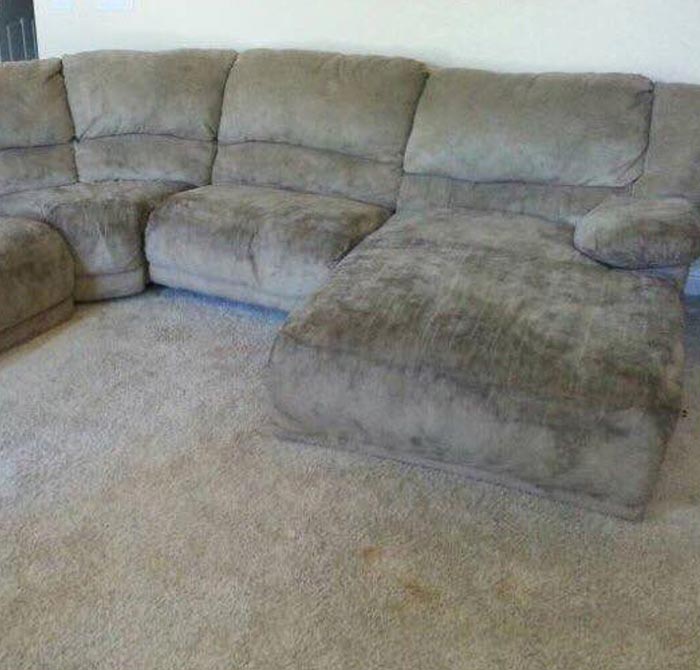 Before Upholstery Cleaning Houston TX